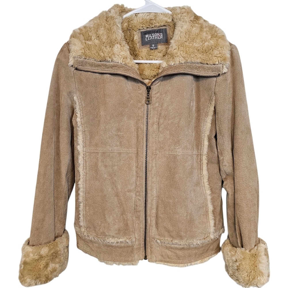 Wilsons Leather Y2K Vintage Zip-Up Penny Lane Funnel Neck Jacket